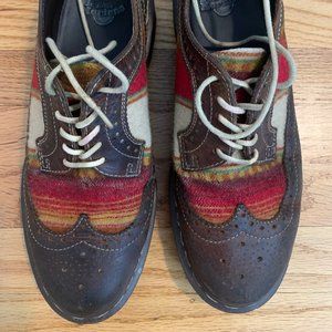 Dr. Martens Pendleton Brogue Wingtip Harvest Stripe Oxford Mens Size 7 / Women 8